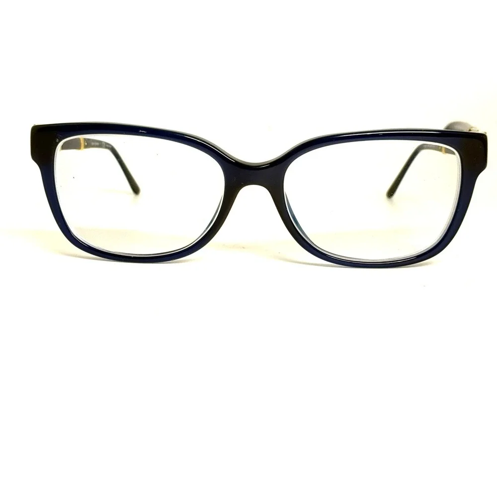 Tory Burch TY 2075 1656 Navy Blue Gold Cat Eye Eyeglass Frames 52-16-135